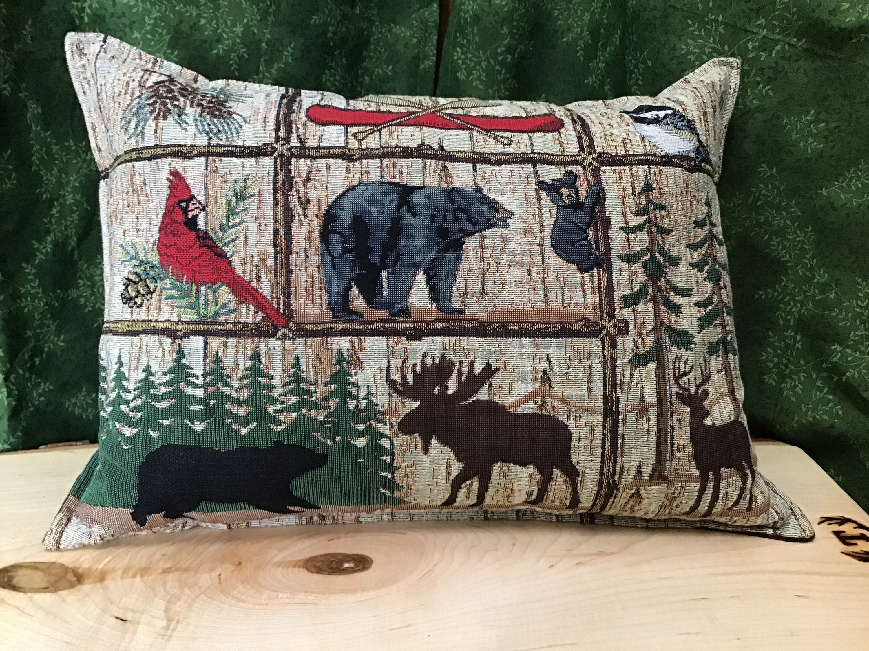 Forest Bear Natural Fabric Balsam Pillow