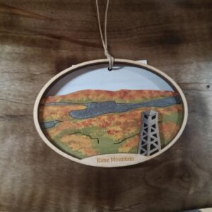 Hand-Painted Wooden Ornament Kane Mtn